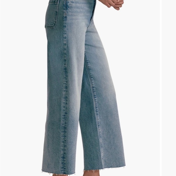 New Favorite Daughter The Mischa Raw Hem Super High Waste Wide Leg Jeans - Picture 6 of 10